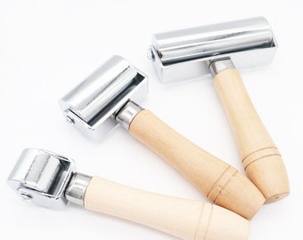 Rouleau en cuir fait main, rouleau presseur à roue poussoir, outil de bricolage en cuir, outil de presse en cuir, rouleau de bord en cuir massif, outils d'artisanat du cuir