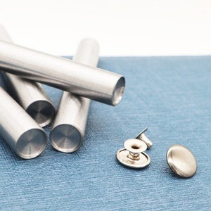Double sided stud punch, rivet punch, leather round punch, flat head hand hammered studded bar,handmade leather crafting tool,hole punch DIY
