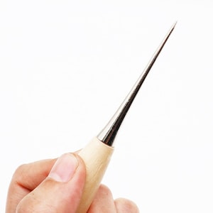 Round hole wood handle awl, leather craft awl, drillable awl, skc awl, DIY leather tools, handmade leather carving tools