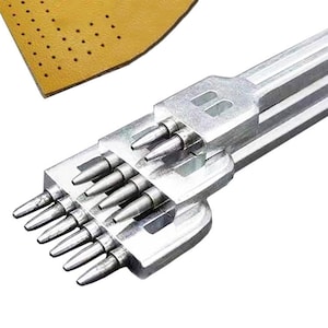 New 4mm white row punch, leather production stitching device, punching punch, diamond cutting punch, round punch, leather crafting tools