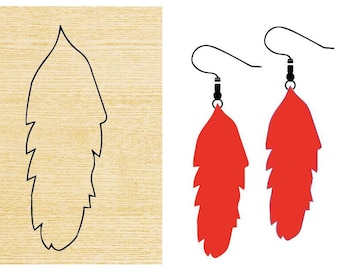 Leather Die cutting,Feather Leather Earrings Cutting,Steel Rule Metal Die Cutter,Leather Die Cut Mold,Leather Punch Crafts Kraft Tool
