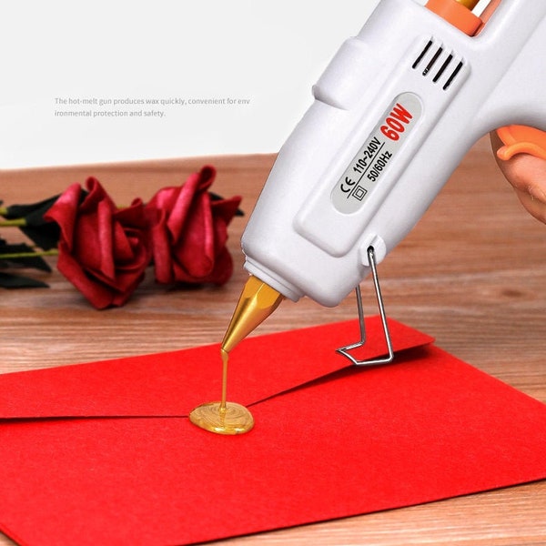 60W Hot Melt Wax Sealing Glue Gun/40 Colors Sealing Wax Rod Stick for Wax Seal Stamp/Wax Melts