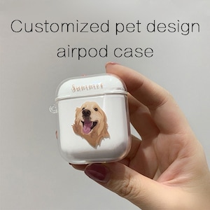 Customized Cute Pet Cat Dog Airpods1/2 Pro 3 Case, Golden Retriever Earphone Protective Cover Soft Shell Transparent Poodle Case Gift