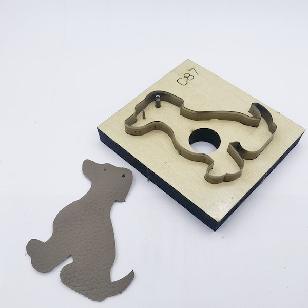 Troquel de cuero para colgante de cachorro hecho a mano: troquel de cuero personalizado que se adapta a sus necesidades: herramienta para manualidades con troqueles de cuero