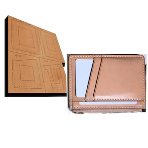 Troqueladora de puntadas de cuero para bolsas de tarjetas, troqueladora de cuero con virola, troqueladora de metal con regla de acero, troqueladora de cuero, herramienta kraft para manualidades con perforadora de cuero