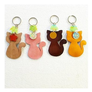 DIY Katze Anhänger Leder Stanzen-Benutzerdefinierte Kätzchen Leder Schlüsselbund Cut Die-Handmade Metall Stanzen Handwerk Werkzeuge