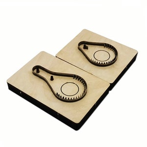 Moule de découpe pour porte-cartes d'accès goutte d'eau, découpe avec couture personnalisée, emporte-pièce en métal avec règle en acier, outil kraft pour créations artisanales en cuir