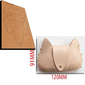 DIY niedliches Kätzchen Münztasche Leder Stanzen-Customized Geldbörse Design Leder Handmade Stahl Regel Metall Stanzer-Leder Schlag Handwerk Werkzeug