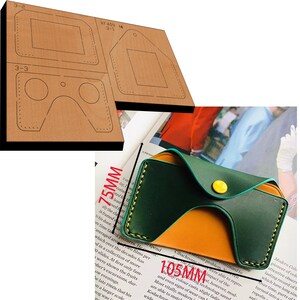 Virole en cuir à la mode découpée, pochette bricolage découpée, emporte-pièce en métal avec règle en acier, découpe en cuir, poinçon en cuir pour création artisanale
