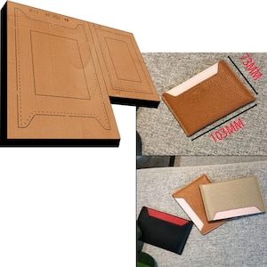 Novo estilo de bolsa de cartão de couro cortado, bolsa de cartão personalizada faça você mesmo, cortador de matriz de régua de aço, ferramentas de papel kraft para artesanato com carimbo de couro