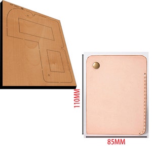 Sac en cuir bricolage découpé, découpe avec virole de pochette, emporte-pièce en métal avec règle en acier, découpe en cuir, outil kraft pour créations artisanales en cuir