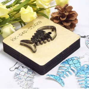 DIY Skelett Fisch Ohrring Stanzen-Custom Design Leder Punch Die Cut-Handmade Stahl Regel Metall Stanze-Leder Punch Crafts Werkzeug
