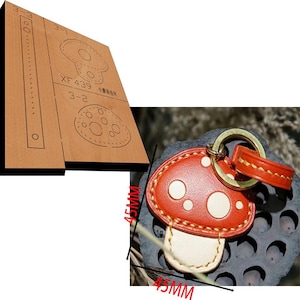 DIY Pilz Schlüsselbund Leder Stanzen-Custom Ihr Design Die Cuttin-Handmade Anhänger Leder Cut Die-Leder Metall Stanzen Handwerk Werkzeuge