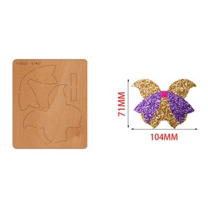 Fustella in pelle per papillon da donna e bambina, fustella fai da te in acciaio inossidabile, macchina per fustellatura in metallo, strumenti per artigianato per punzonatura della pelle