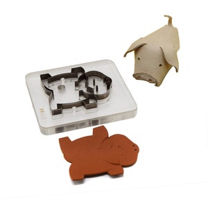 3D-Schwein Anhänger Leder Stanzen-Handmade Stahl Regel Metall Stanze-Leder sterben Schnitt-DIY Fun Leder Punch Handwerks-Werkzeug