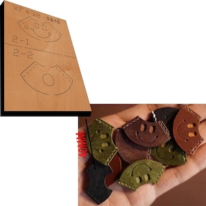 Handmade Smiley Bookmark Leather Die Cut-Custom Book Corner Protection Cutting Die-DIY Leather Metal Punching Process Craft Tools
