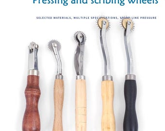 Rueda de trazado con mango de madera y rodillos intercambiables, rueda de presión, rueda espaciadora/rueda de punteo, rueda trazadora, rueda de trazado con dientes afilados