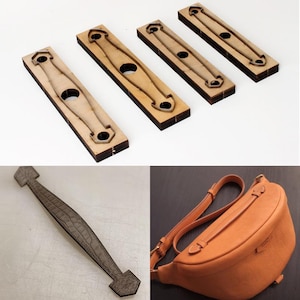 Sac à main bricolage avec sangle en cuir - Règle en acier faite à la main, emporte-pièce en métal - Perforatrice en cuir, artisanat Kraft, conception et taille personnalisées