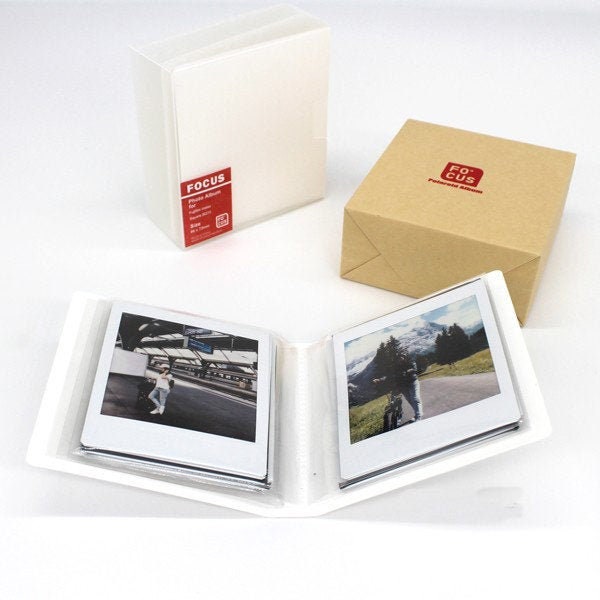 FREE SHIPPING White Photo Album, Mini Double Film Holder for Instax Wide  600 Films of PX70 PX680 PX600 