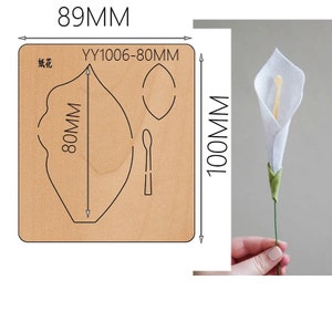 Calla-Lilien-Schlüsselanhänger Lederstanzen, benutzerdefinierte Blumenlederstanzen, Metallstanzmaschine, Lederstanzen-Handwerkswerkzeug