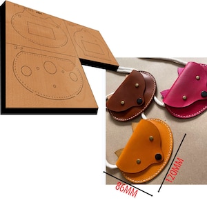 Sacs à main en cuir renard découpés, portefeuille bricolage découpé, emporte-pièce en métal avec règle en acier, découpe en cuir, outil kraft pour créations artisanales en cuir, cadeau pour le père