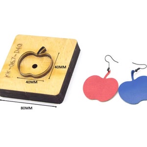 Boucles d'oreilles en cuir faites à la main en acier avec découpe en acier - Outil de découpe pour bricolage - Personnalisez votre design en cuir découpé - Perforatrice en cuir, artisanat Kraft