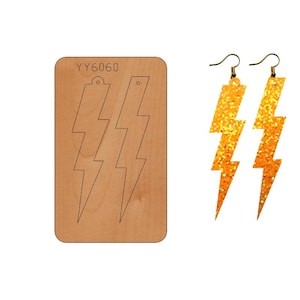 Long Lightning Earrings Leather Die Cut, Leather Cutting, Steel Rule Metal Die Cutter, Leather Die Cut Mold, Leather Punch Crafts Kraft Tool