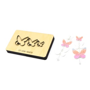 DIY Schmetterling Ohrring Leder Stanzen-Custom Design Anhänger Leder Punch Stahl Regel Metall sterben Cutter-Handmade Werkzeug für Leder Handwerk