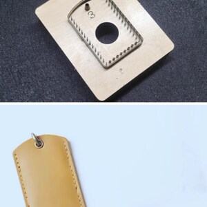 Troqueles de cuero para bolsas de tarjetas de tamaño pequeño, troqueles para bolsas de tarjetas DIY, troqueladora de metal con regla de acero, herramientas para manualidades con estampado de cuero y papel Kraft