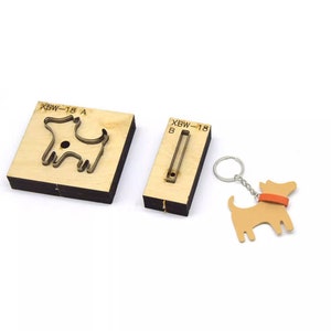 Custom Dog Keychain Leather Die Cut-Handmade Pendant Leather Cut Die-DIY Steel Ruler Metal Die Cutter-Leather Punching Tools-Meet your Needs