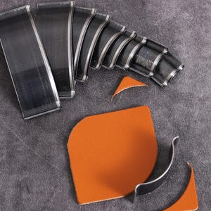 Fustella in pelle con design rotondo poco profondo - Fustella in metallo con righello in acciaio fatto a mano - Strumento di punzonatura a forma rotonda con raggio personalizzato - Fustelle fai da te per il taglio della pelle