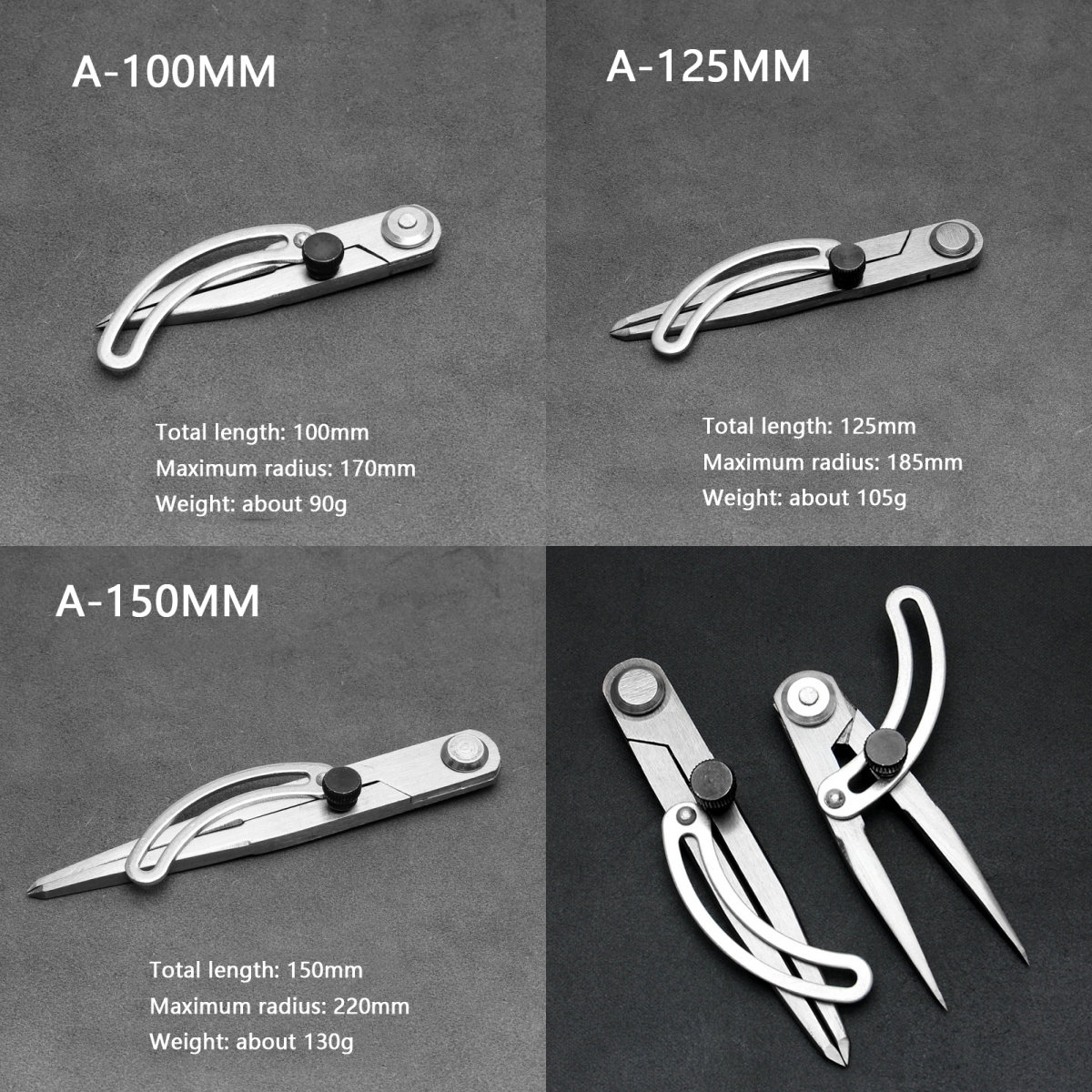 Metal Distance Scribe Adjustable Metal Leather Scribing, Handmade Crimper, Stainless Steels ...