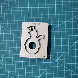 Handgefertigte Weihnachten Schneemann Hängen Anhänger Leder Stanzen-Custom Design Stahl Regel Metall Stanze-DIY Schlüsselbund Leder Punch Craft Werkzeug