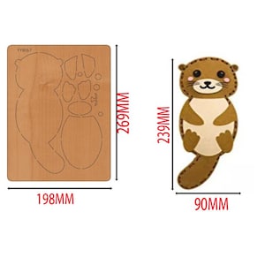 Handgefertigte niedliche Sea Otter Anhänger Leder Stanzen-DIY Tiere Leder Stähle Metall sterben geschnitten-Custom Design Leder Stanzen Handwerk Werkzeug