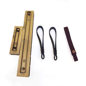 Porte-clés en cuir découpé, porte-clés fait main, emporte-pièce en métal, règle en acier, poinçon pour cuir, outil kraft, cadeaux de Noël