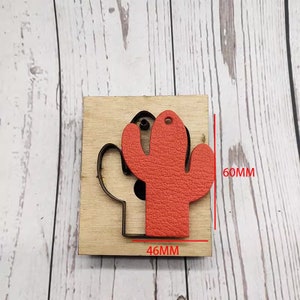 Fustella in pelle di cactus, fustella per punzone in pelle, fustella in metallo con righello in acciaio, fustella in pelle, utensile per artigianato con punzone in pelle, portachiavi fai da te