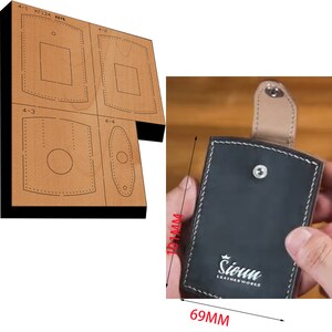 Découpe en cuir avec virole, découpe de pochette bricolage, emporte-pièce en métal avec règle en acier, découpe en cuir, outil kraft pour créations artisanales en cuir, cadeau pour le père