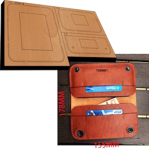 Aangepaste kaarttas leer gestanst, DIY portemonnee stansen, stalen liniaal metalen stansvorm, leer gestanst, leer punch ambachten kraft tool