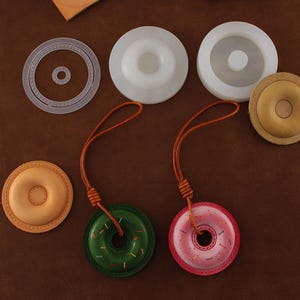 Handgefertigte 3D Donut Leder Schlüsselanhänger Stanze-Custom Leder Stanzen-DIY Anhänger Leder sterben Cutte-Leder StanzenCraft Werkzeuge