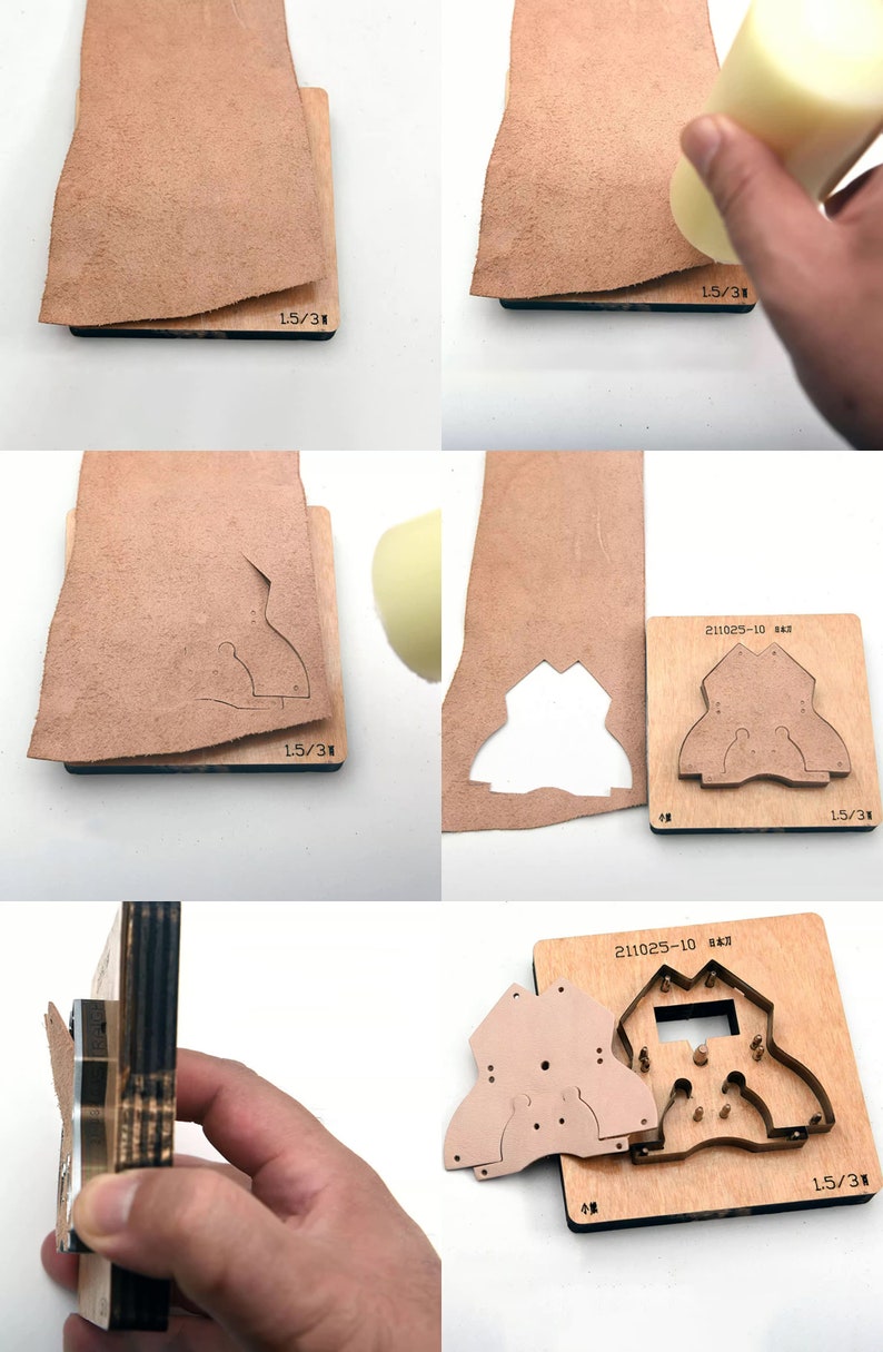 Leather Bracelet Die Cutting , Stitching Hole Leather Bracelet Die