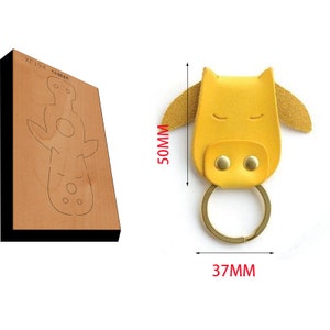 Porte-clés en cuir personnalisé avec découpe, cuir de vachette découpé, règle en acier, outil de découpe en métal, poinçonneuse pour cuir, outil kraft pour créations artisanales, cadeau de Noël