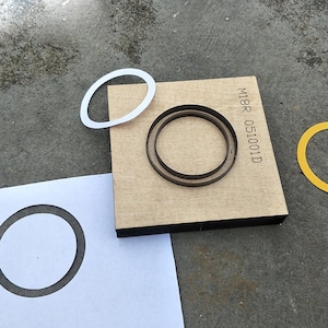 Fustella per fustellatura in pelle a doppio cerchio, fustella per fustellatura con design rotondo fatto a mano, fustella in metallo con riga in acciaio, fustella per fustellatura in pelle artigianale, dimensioni personalizzate