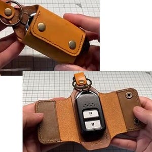 Découpe en cuir de sac de clés de voiture, découpe de sac de clés en cuir personnalisée, emporte-pièce en métal avec règle en acier, outil kraft pour créations artisanales en cuir