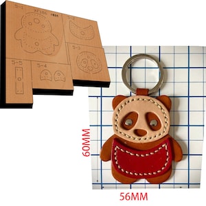 Handgefertigte Panda Design Schlüsselanhänger Leder Stanzen-CustomDesign Leder Stanzen-DIY Metallstanze-Leder Stanzen Handwerk Werkzeuge