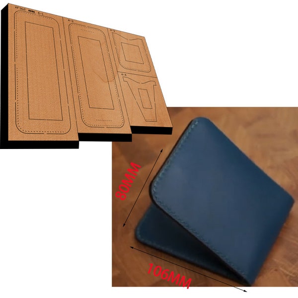 Leather Cut Die Wallet Etsy