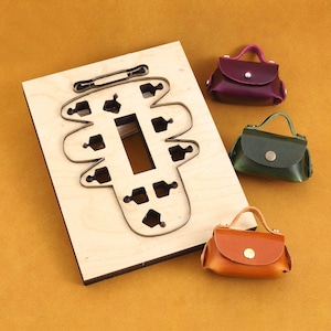 Fai da te senza cuciture Mini borsa in pelle fustellatrice-righello in acciaio fatto a mano fustellatrice in metallo-disegno personalizzato punzone in pelle artigianato strumento-decorazione pendente