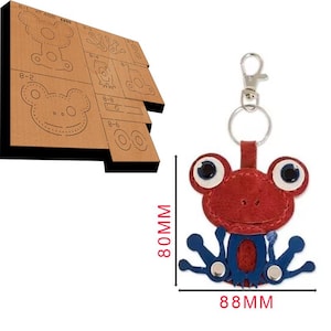 Handgefertigte Frosch Design Anhänger Leder Stanzen-Custom Keychian Leder Stahl Regel Metall Stanzer-Leder Schlag Handwerk Werkzeug