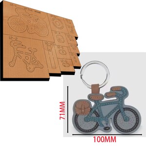 Bicycles keychain pendant leather die cut,DIY leather stainless steels cut die, metal die cutting machine, leather punching crafts tools