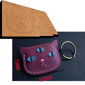 Porta tessere d'accesso a tre occhi Beast in pelle fustellata, fustellatura personalizzata, fustellatrice in metallo con righello in acciaio, utensile per artigianato in pelle kraft