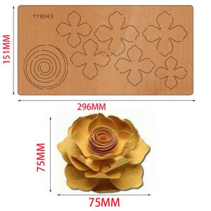 Fustelle in pelle con fiori, bellissimi stampi per fiori, fustelle in acciaio inossidabile per pelle, macchina per fustellatura in metallo, strumenti artigianali per punzonatura della pelle